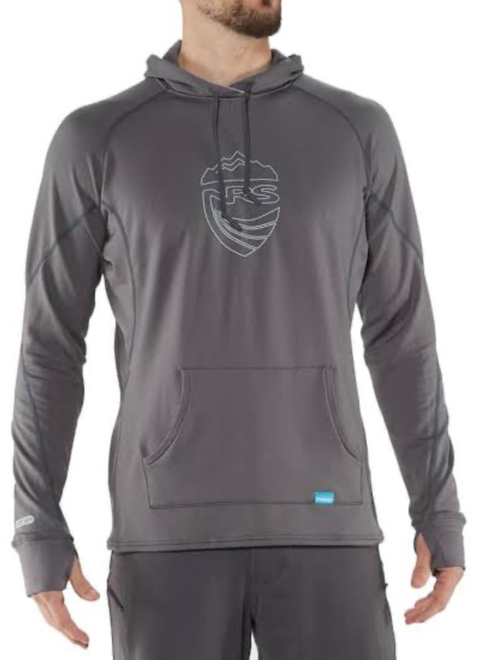 NRS Men’s H2Core Lightweight Hoodie Grey 1215